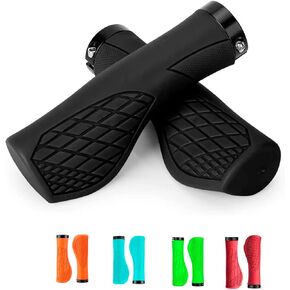 Ergonomic Bike Grips, Handlebar Grip, Bicycle Handlebar Grips, Mountain Bike Grips, Mountain Bike Handlebar Grips, MTB Grips, Single Lock-on Mountain Bike Grips, Non-Slip Handle Grips