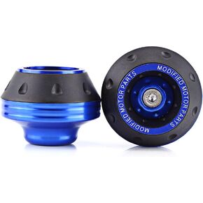 Fork Frame Sliders CNC Aluminum Front Fork Frame Sliders Wheel Crash Protector Motorbike Falling Protection Universal for Motorcycles Motorbikes Moped Scooters(Blue)