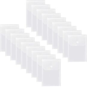 18 قطعة مغلفات بلاستيكية شفافة صغيرة مجلدات الملفات مع زر إغلاق للمستندات واللوازم المكتبية المدرسية مقاس A6 5x7 بوصة in Kuwait