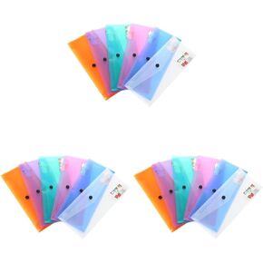 6Pcs Plastic Envelopes Envelopes Bulk Document Envelopes Button Folder Reusable Letter A4 Size Clear Files Folders for Office