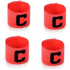 4Pcs Colorful Football Soccer Player Sport Flexible Sports Adjustable Bands Captain Armband for Kids and Youth