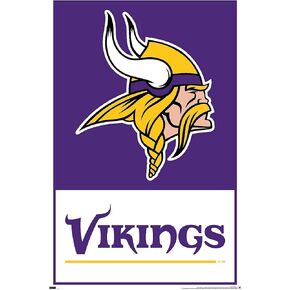 Trends International NFL Minnesota Vikings - Logo 21 Wall Poster, 22.37" x 34.00", Poster & Mount Bundle