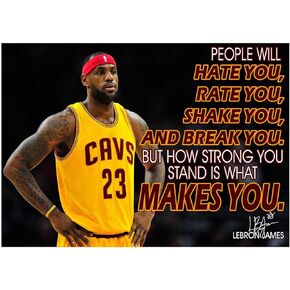 Lebron James Motivational Poster Quote Inspirational Quotes Classroom Posters Mens Basketball Pro Coaching Wall Art Growth Mindset Teacher Educational Signed Memorabilia Sports Decor Jersey Boys P087