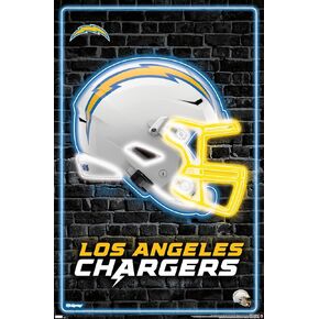 Trends International NFL Los Angeles Chargers - Neon Helmet 23 Wall Poster