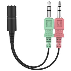 Headphone Splitter for Computer 3.5mm Female to 2 Dual 3.5mm Male Audio Splitter Cable