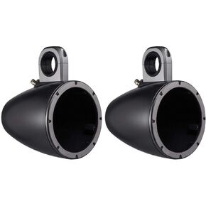 KICKER Pair 43KMTES8B Black Marine 8" Speaker Wakeboard Tower Enclosures KMTES8