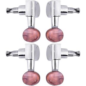 Tuning Pegs 2L 2R Closed Alloy Machine Heads String Tuning Key Pegs Tuner Kit for Ukulele Instrument