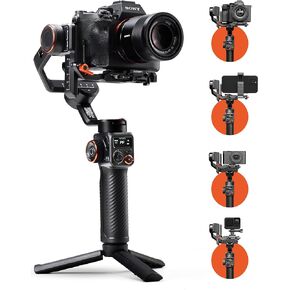 hohem iSteady MT2 Gimbal Stabilizer for Camera, Upgrade 3-Axis Gimbal for Mirrorless/Pocket Camera/Action Camera/Smartphone, OLED Display, Gimbal Stabilizer for Canon/Sony/Nikon/iPhone