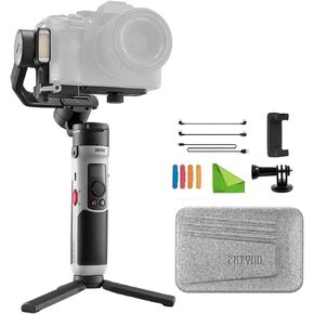 Zhiyun Crane M2S Gimbal w/Go Pro Mount + Phone Holder 3-Axis Stabilizer for Lightweight Mirrorless DSLR,Action Camera,GoPro Hero 10/9/7/6/5,iPhone 13 Pro Max 12/11 SE Smartphone Cell Phone Crane M2 S