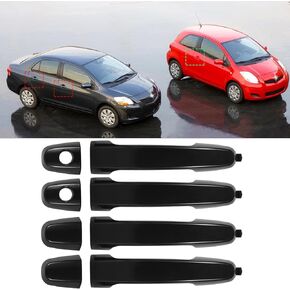 Compatible with Toyota 4Runner Door Handle 2010-2020,Front Rear Left Driver & Right Passenger Side Exterior Door Pull Handle Replacement for 69210-60170 69250-60050 69250-60060 69250-60070,4PCS