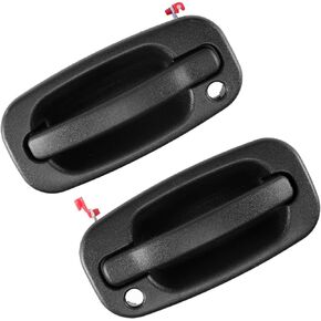 Front Left Drive & Right Passenger Door Handle with Key Hole for 1999-2007 Chevy Silverado Suburban Tahoe Avalanche GMC Sierra Yukon Cadillac Escalade, Replaces 15034985, 15034986 Outside Handle