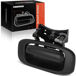 A-Premium - مزلاج مقبض الباب الخلفي وحافة الإطار - متوافق مع 1999-2007 Chevy Silverado GMC Sierra 1500 2500 3500 - أسود مزخرف، مع مشابك قضيب، استبدال # 15997911، 15228539، 15228540، 15228541
