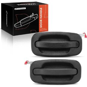 A-Premium - Rear Left and Right Exterior Door Handles - Compatible with Chevy Silverado 1500 2500 3500, Tahoe, Avalanche, Suburban & GMC Sierra, Yukon & Cadillac - 2-PC Set, Replace# 15721571 15721572