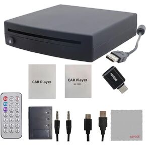 Upgrade CD VCD Player for Car with USB Port AUX Port, Type-c,Portable External CD Player for Car Laptop Desktop TV Mac Computer, Plug & Play Compatible Your Car(for Android 4.4 +