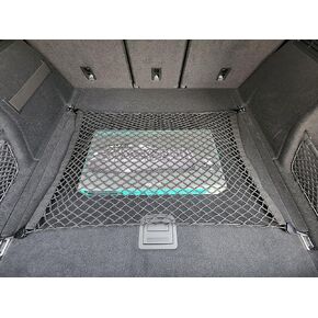 Floor Style Automotive Elastic Trunk Mesh Cargo Net for Audi Q5 Premium Prestige 2018-2024 - Premium Trunk Organizers and Storage - Luggage Net for SUV- Best Car Organizer for Audi Q 5