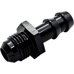 8AN Female to 3/8 Hose Barb Fittings Adapter Aluminum Fuel Line -8 AN Female to 3/8" Push On Barb Connector Black Anodized