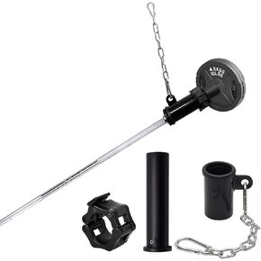 T-bar Row Platform with Chain Full 360°Swivel Eyelet Landmine Attachment Fits Olympic T Bar for Back Muscle Arm Full-Body & Support Deadlifts Squats