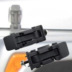 Jeep JK Hood Latches, Hood Lock Catch Rubber Hood Latch Covers For 2007-2018 Jeep Wrangler JK Hood Latch Right and Left Sets Replace Protect Engine Styling Parts
