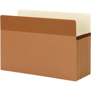 Smead Easy Grip® File Pocket, Straight-Cut Tab, 5-1/4" Expansion, Legal Size, Redrope, 10 per Box (73211)