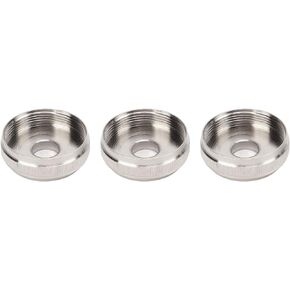 3Pcs Trumpet Valve Cap Silver Trumpet Valve Buttons Metal Silver Screw Piston for Trumpet Replacement (Trumpet Bottom Valve Cap)