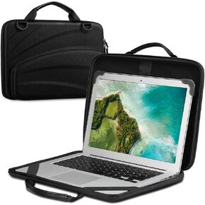 FINPAC 11-11.6 Inch Chromebook Sleeve Case - Protective Briefcase Shoulder Bag with Accessory Pouch for Up to 11.6" Laptop Notebook Ultrabook, Purple