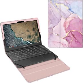 Fintie Sleeve Case for 11.6" Samsung Chromebook 4 XE310XBA - Premium PU Leather Portfolio Book Cover Compatible w/Samsung Chromebook 3 XE500C13 & Chromebook 2 XE503C12/XE500C12, Glittering Marble