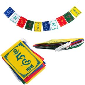 Tibetan Prayer Flags Mini Handcrafted in Nepal - Medium (3.2" x 3.9")