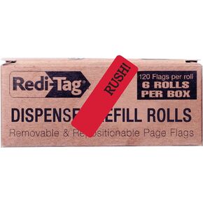 Redi-Tag Please Sign, Date and Mail Printed Arrow Flags, 6 Roll Refill, 120 Flags per Roll, 1-7/8 x 9/16 Inches, Yellow (91041)