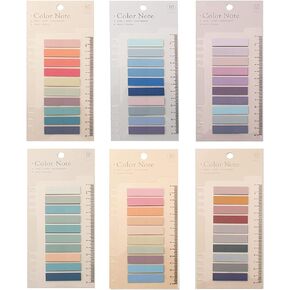 1200 Pieces Colored Page Markers,6Sets Sticky Tabs in 60 Colors,Neon Sticky Notes Flags,Waterproof Writable Translucent Page Flags for Books,Bookmarks,Notebook,Removes Cleanly