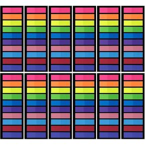 2400 Pieces Book Tabs Sticky Tabs Ttransparent Sticky Notes for Annotating Books,School Supplies 12 Sets 10 Colors in Kuwait