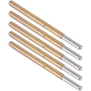 2.5mm Round Pogo Pins, Corrosion Resistant Stainless Steel Wire Spring Test Probes with Brass Plunger for Circuit Soldering Projects