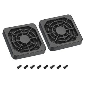PATIKIL 40mm Cooling Fan Filter with Screw, 6 Pack ABS Ventilator Grill Protector Guard for Fan Protective Cover DIY, Black