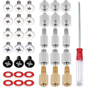 PCIe NVMe M.2 SSD Mounting Screw Kit for Asus Motherboard, for Gigabyte for ASRock for Msi Mainboard with 6 PCS Washer and Screwdriver, 30PCS