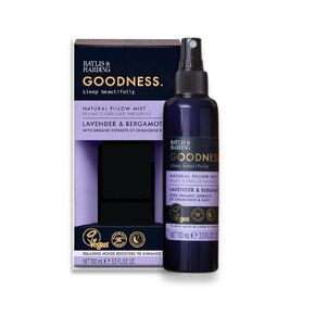 Baylis & Harding Goodness Natural Pillow Mist | Lavender & Bergamot | Luxury Pillow Mist with Relaxing Mood Boosters to Enhance Sleep | Natural Essential Oils, Enhanced Sleep, Vegan | 1 Pack