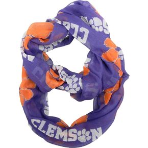 Littlearth womens NCAA Clemson Tigers Sheer Infinity Scarf, Team Color, One Size (100615-CLEM)