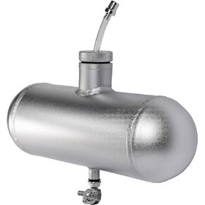 Aluminum Mini bike Gas Fuel Tank Cylinder 4x12'' for Coleman Baja Montser Mega moto Predator Hemi non 212 Engine, Massimo Axis RealTree Motovox Mototec Dirt Gas Bike, Go Kart Parts (Black)