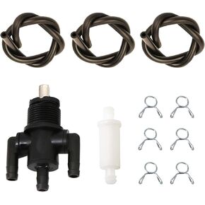 KIPA 3-Way Gas Fuel shut-off Petcock Valve Switch 7052154 for Polaris Xplorer 300 400 Scrambler 400 Magnum 500 Trail Boss 325