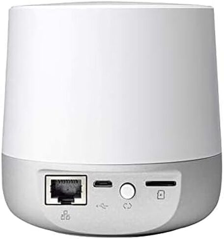 Lorex Home Hub سعة 32 جيجابايت مع أربع كاميرات مراقبة داخلية وخارجية قابلة لإعادة الشحن تعمل ببطارية 2K، باللون الأبيض - متوافق مع المنزل الذكي، مستشعر صور بدقة 4 ميجابكسل، اكتشاف الإنسان، رؤية ليلية ملونة in Saudi Arabia