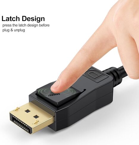 كابل DisplayPort إلى VGA بطول 3 أقدام، سلك محول Display-Port DP إلى VGA ذكر مطلي بالذهب متوافق مع Dell وHP Lenovo وASUS والمزيد - أسود in Kuwait