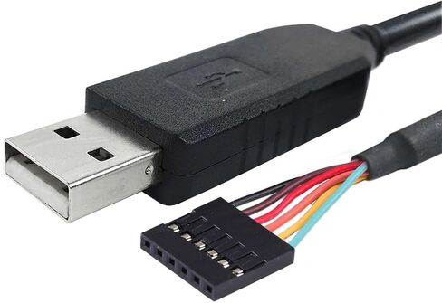 كابل تسلسلي 6FT FTDI USB إلى TTL 5V، 0.1 بوصة، 6pin Dupont أنثى مقبس رأس مدمج IC FT232RL Chip UART محول Debug Cable متوافق مع Windows 10،7،8،Linux وMac OS in Saudi Arabia