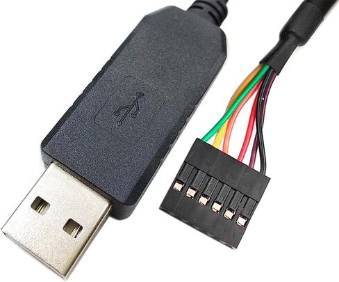 كابل تسلسلي 6FT FTDI USB إلى TTL 5V، 0.1 بوصة، 6pin Dupont أنثى مقبس رأس مدمج IC FT232RL Chip UART محول Debug Cable متوافق مع Windows 10،7،8،Linux وMac OS in Saudi Arabia