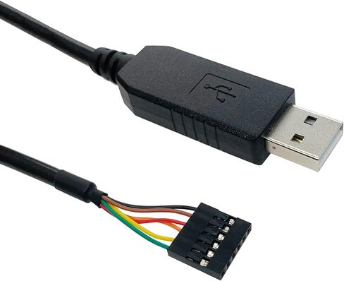 كابل تسلسلي 6FT FTDI USB إلى TTL 5V، 0.1 بوصة، 6pin Dupont أنثى مقبس رأس مدمج IC FT232RL Chip UART محول Debug Cable متوافق مع Windows 10،7،8،Linux وMac OS in Saudi Arabia
