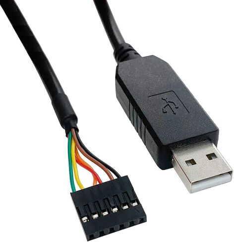 كابل تسلسلي 6FT FTDI USB إلى TTL 5V، 0.1 بوصة، 6pin Dupont أنثى مقبس رأس مدمج IC FT232RL Chip UART محول Debug Cable متوافق مع Windows 10،7،8،Linux وMac OS in Saudi Arabia