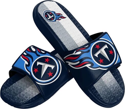 FOCO Tennessee Titans NFL Mens Team Stripe Gel Slide - L in Saudi Arabia