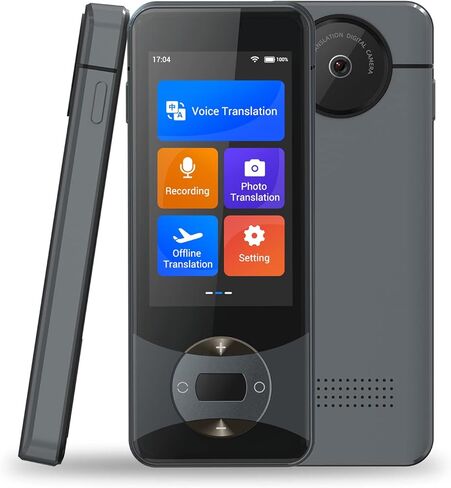 Voice Translator Device Real Time Two-Way 127 Languages with AI Language Translator Voice & Text & Photo & Offline Translation WiFi Hotspot Connection HD 3.0' Screen in Kuwait