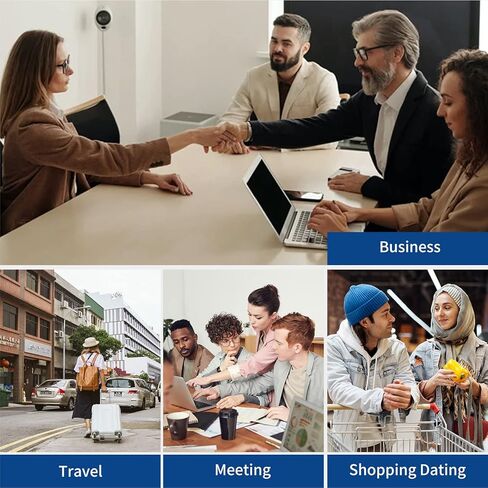 Voice Translator Device Real Time Two-Way 127 Languages with AI Language Translator Voice & Text & Photo & Offline Translation WiFi Hotspot Connection HD 3.0' Screen in Kuwait