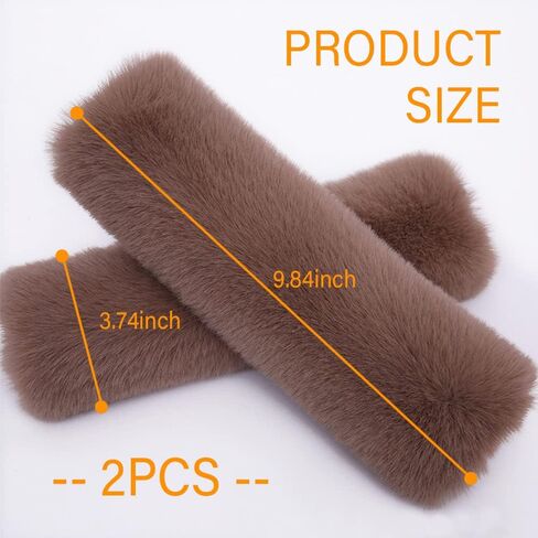 2PCS Fluffy Car Seatbelt Covers - Soft&Comfortable Plush Seat Belt Cushion Protects Shoulder - Universal Seat Belt Covers for Adults or Children Fits Car Truck SUV Van RV (Black/2pcs) in Saudi Arabia