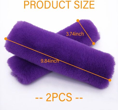 2PCS Fluffy Car Seatbelt Covers - Soft&Comfortable Plush Seat Belt Cushion Protects Shoulder - Universal Seat Belt Covers for Adults or Children Fits Car Truck SUV Van RV (Black/2pcs) in Saudi Arabia