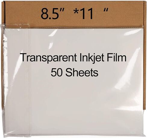 150 ورقة 8.5 × 11 بوصة فيلم شفاف نافث للحبر، أوراق طابعة نافثة للحبر مقاومة للماء وسريعة الجفاف، أوراق شفافة نافثة للحبر تعرض إيجابي لنقل طباعة الشاشة الحريرية in Kuwait