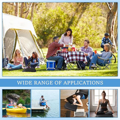 4 Pcs Inflatable Seat Cushion Portable Self Inflating Seat Pad Airplane Seat Cushion for Stadium Travel Bleacher Camping Car Office Boat Chair, 15.8 x 12 Inch in Saudi Arabia